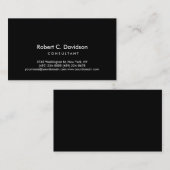 Gewoon zwart, modern consultant Visitekaartje (Voorkant / Achterkant)