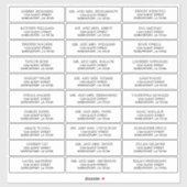 Gewoon zwart op witte Adresetiketten voor bruiloft Sticker (Vel)