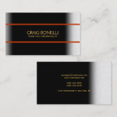 Gewoon zwart Oranje Visitekaartje van goudmakreel (Voorkant / Achterkant)