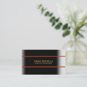 Gewoon zwart Oranje Visitekaartje van goudmakreel (Staand voorkant)