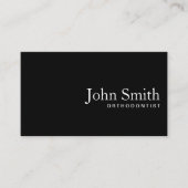 Gewoon zwart QR Code Orthodontist Visitekaartje (Voorkant)