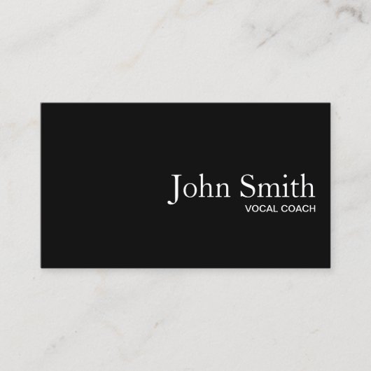 Gewoon zwart QR-code Vocal Coach-Visitekaartje Visitekaartje (Voorkant)