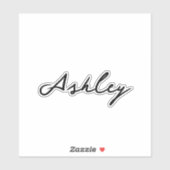Gewoon zwart script gepersonaliseerd sticker (Vel)