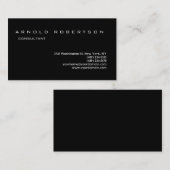 Gewoon zwart, stijlvol Visitekaartje (Voorkant / Achterkant)
