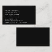 Gewoon zwart uitgelijnd door de linkerkant, elegan visitekaartje (Voorkant / Achterkant)