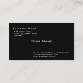 Gewoon zwart visitekaartje