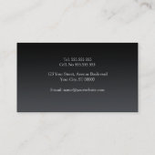 Gewoon zwart Visitekaartje met grijpend en eenvoud (Achterkant)