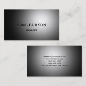 Gewoon zwart Visitekaartje voor eenvoudig beheer (Voorkant / Achterkant)