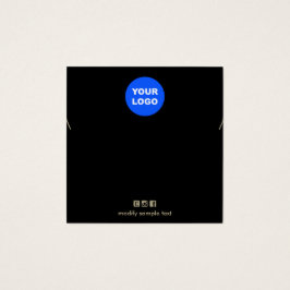 Gewoon zwart Voeg uw Logo-Ketting toe Vierkante Visitekaartjes