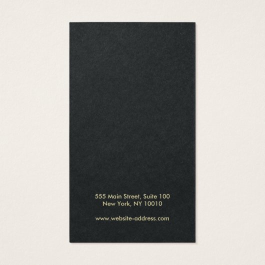 Gewoon zwart, voeg uw Logo met oorscherm toe Visitekaartje (Achterkant)