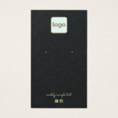 Gewoon zwart, voeg uw Logo met oorscherm toe Visitekaartje (Voorkant)