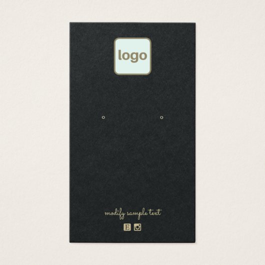 Gewoon zwart, voeg uw Logo met oorscherm toe Visitekaartje (Voorkant)