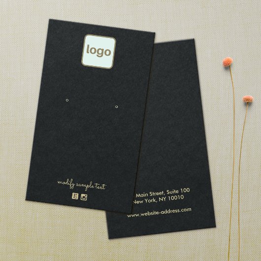 Gewoon zwart, voeg uw Logo met oorscherm toe Visitekaartje