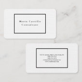 Gewoon zwart-wit en zwart-wit minimalistisch ontwe visitekaartje (Voorkant / Achterkant)