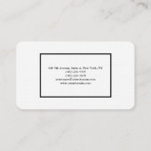 Gewoon zwart-wit en zwart-wit minimalistisch ontwe visitekaartje (Achterkant)