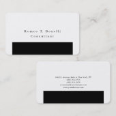Gewoon zwart-wit en zwart-wit minimalistisch ontwe visitekaartje (Voorkant / Achterkant)