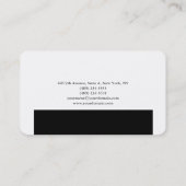 Gewoon zwart-wit en zwart-wit minimalistisch ontwe visitekaartje (Achterkant)