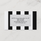 Gewoon zwart wit, gestreept professioneel visitekaartje (Achterkant)