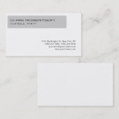 Gewoon zwart wit grijs aantrekkelijk Visitekaartje (Voorkant / Achterkant)