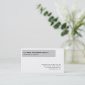 Gewoon zwart wit grijs aantrekkelijk Visitekaartje (Staand voorkant)