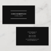 Gewoon zwart/wit grijs consultant Visitekaartje (Voorkant / Achterkant)