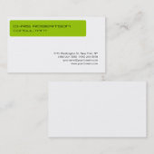 Gewoon zwart wit groen aantrekkelijk Visitekaartje (Voorkant / Achterkant)