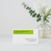 Gewoon zwart wit groen aantrekkelijk Visitekaartje (Staand voorkant)