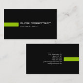 Gewoon zwart wit groen aantrekkelijk Visitekaartje (Voorkant / Achterkant)