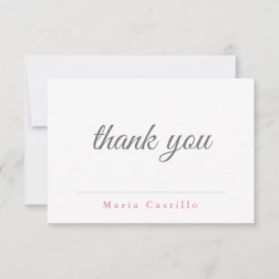 Gewoon zwart-wit minimalistisch bedankkaart