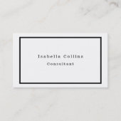 Gewoon zwart-wit minimalistisch creatief modern visitekaartje (Voorkant)