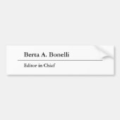 Gewoon zwart-wit minimalistisch modern bumpersticker (Voorkant)