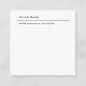 Gewoon zwart-wit minimalistisch modern informatiekaartje (Voorkant)