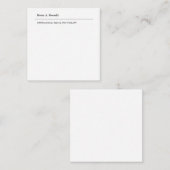 Gewoon zwart-wit minimalistisch modern informatiekaartje (Voorkant / Achterkant)