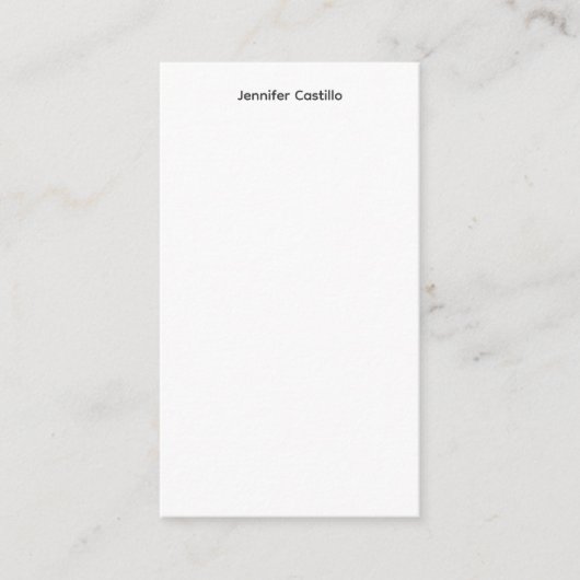 Gewoon zwart-wit minimalistisch modern informatiekaartje (Voorkant)