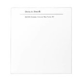 Gewoon zwart-wit minimalistisch modern notitieblok (Voorkant)