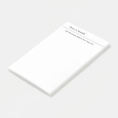 Gewoon zwart-wit minimalistisch modern post-it® notes (Schuin)