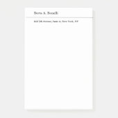 Gewoon zwart-wit minimalistisch modern post-it® notes (Voorkant)