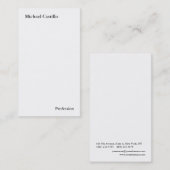 Gewoon zwart-wit minimalistisch modern Pro Visitekaartje (Voorkant / Achterkant)