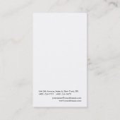 Gewoon zwart-wit minimalistisch modern Pro Visitekaartje (Achterkant)