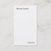 Gewoon zwart-wit minimalistisch modern Pro Visitekaartje (Voorkant)