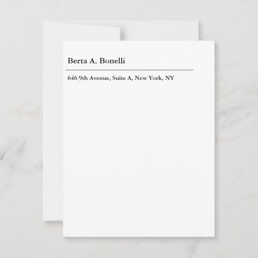 Gewoon zwart-wit minimalistisch modern RSVP kaartje (Voorkant)