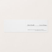 Gewoon zwart-wit minimalistisch modern visitekaartje (Buitenkant ongevouwen)