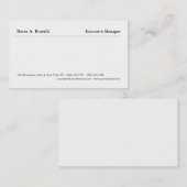 Gewoon zwart-wit minimalistisch modern visitekaartje (Voorkant / Achterkant)