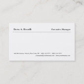 Gewoon zwart-wit minimalistisch modern visitekaartje (Voorkant)