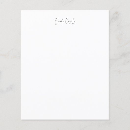 Gewoon zwart wit minimalistische kalligrafie flyer (Voorkant)