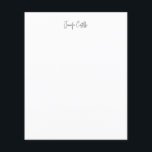 Gewoon zwart wit minimalistische kalligrafie flyer<br><div class="desc">Eenvoudig wit, modern, minimalistisch design. Deze sjabloon kan worden aangepast aan alle professionele beroepen.</div>