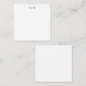 Gewoon zwart wit minimalistische kalligrafie informatiekaartje (Voorkant / Achterkant)