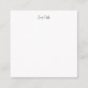 Gewoon zwart wit minimalistische kalligrafie informatiekaartje