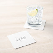 Gewoon zwart wit minimalistische kalligrafie kartonnen onderzetters (Insitu)