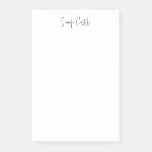 Gewoon zwart wit minimalistische kalligrafie post-it® notes